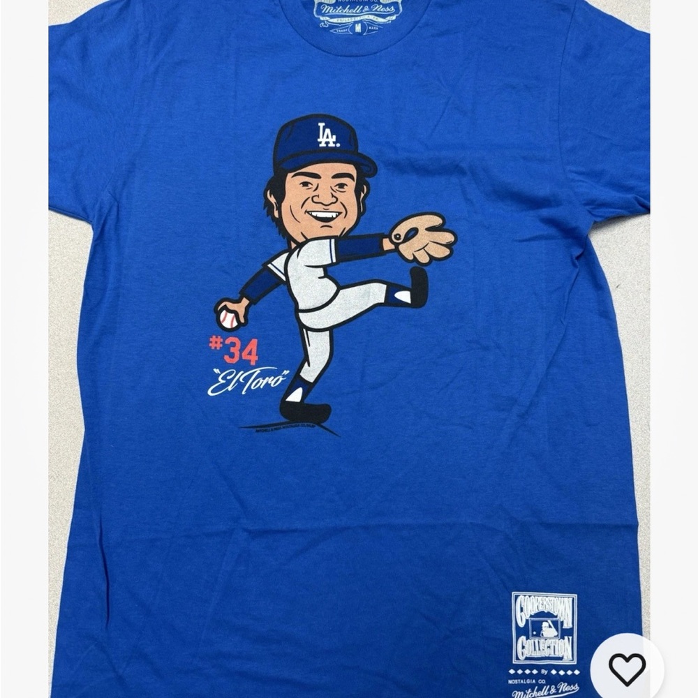 Mitchell & Ness LA Dodgers Fernando Valenzuela “El Jefe” T-shirt, Men’s L